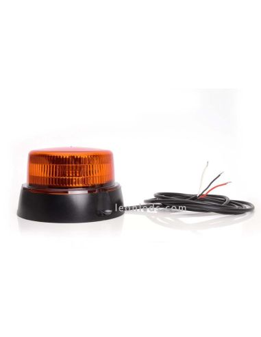 Vis LED rotatives | Gyrophare Ambre LED Plat | Gyrophare LED ambre avec câble | Éclairage LeonLeds