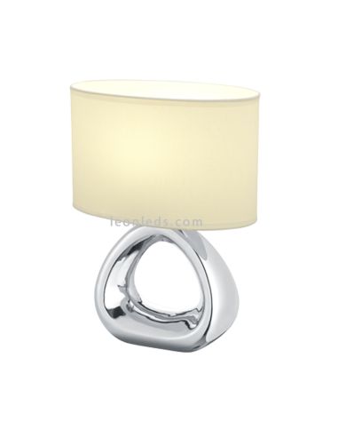 Lampe de table moderne | Lampe de chevet argentée | Lampe de table Gizeh | leonleds