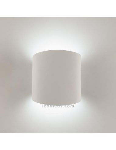 Applique murale Asimetric cylindrique blanche pour ampoule GX53 de Mantra Iluminación | LeonLeds.com