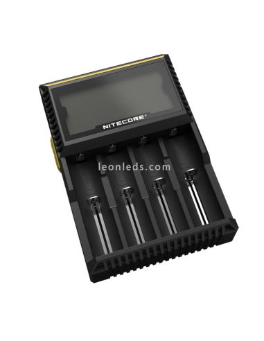 Chargeur Nitecore D4 avec écran LCD | Chargeur pour 4 batteries | Nite Core D4 | Éclairage LeonLeds