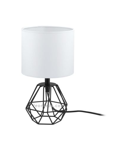 Lampe de table vintage noire et blanche | Lampe de table vintage Carlton 2 | Éclairage LeonLeds