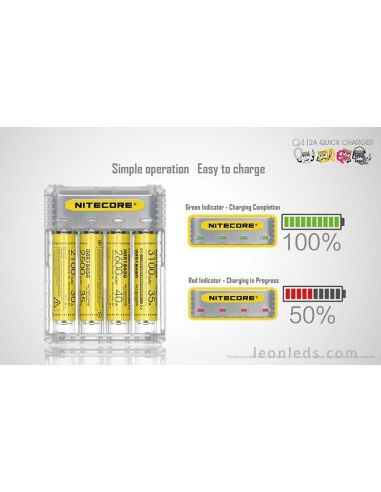 Nitecore Q4 jaune, Chargeur 18650 de qualité bon marché