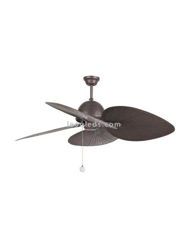 Ventilateur de plafond Cuba de Faro Barcelona marron | Éclairage LeonLeds