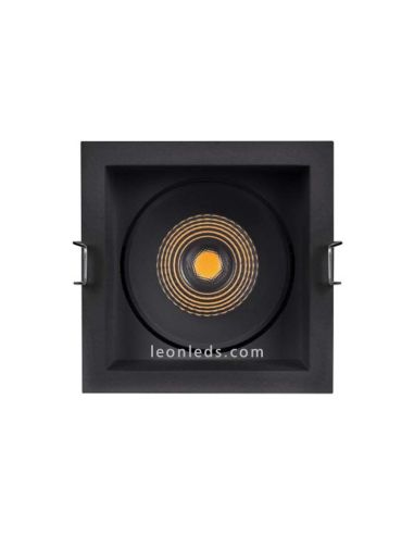 Downlight LED preto quadrado ajustável por Led Vance | Leon Iluminação LED