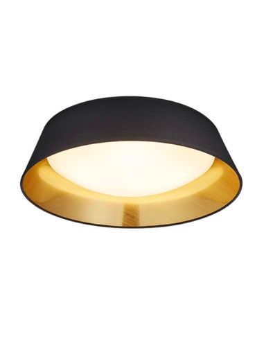 Plafón de techo LED ponts negro y dorado de la marca Trio Lighting | Leonleds Iluminación