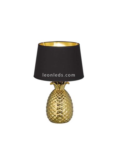 Candeeiro de mesa Piña Série ouro e preto de design moderno | LeonLeds Iluminação decorativa