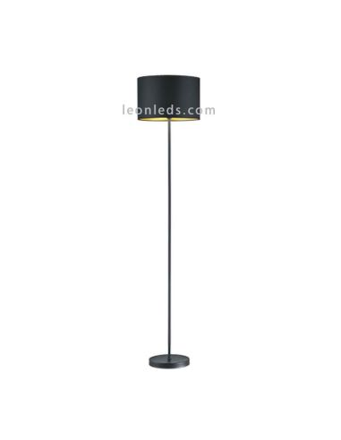 Lampadaire moderne pour le salon noir et or | Éclairage LeonLeds