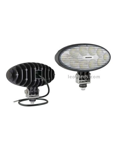 Faro LED de Trabajo Ovalado con soporte lateral Oval 100 Compact 12V/24V  1850Lm 1GA 996.761-171 Óptica de Trabajo - Hella