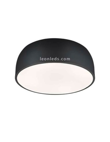 Plafonnier rond noir de style moderne | Éclairage LeonLeds