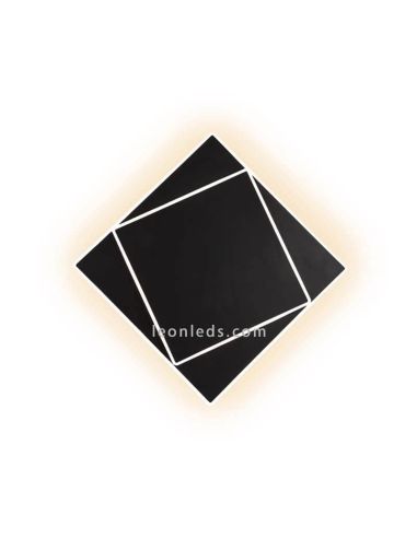 Dakla carré LED mantra 6428 Noir | Appliques murales d'intérieur modernes à LED noires Mantra