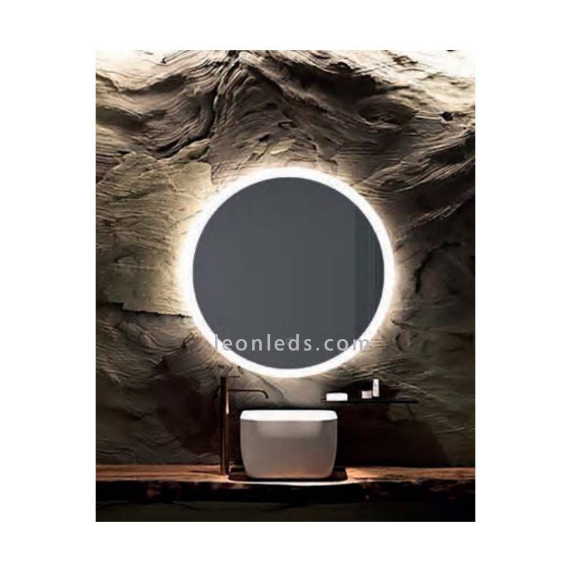 Espejo LED Redondo con boton tactil Petra
