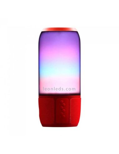Haut-parleur LED portable Vtac rouge avec Bluetooth | Enceintes portables LeonLeds
