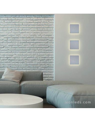 Ambiente Aplique LED cuadrado de color Blanco