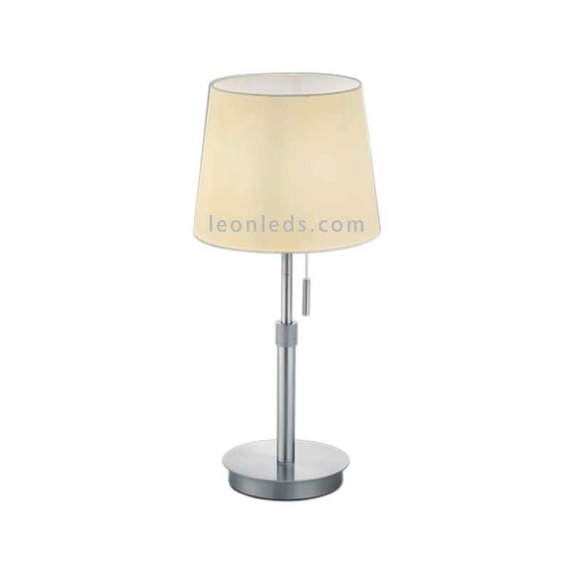 Lampe à poser verre bougie LED bronze, chrome, nickel
