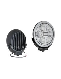 Farol LED cromado de 7” aprovado pela ECE R10 R112 R7