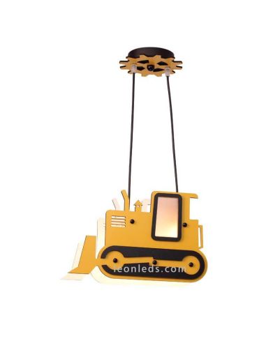 Lampe pendante de machine d'excavatrice rouillée | LeonLeds.com