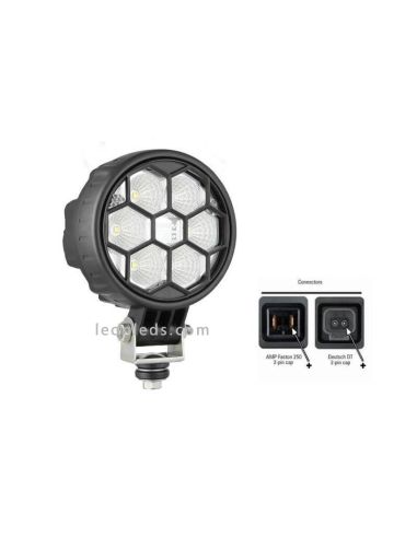 Faro Redondo Con Conector 6 Leds Wesem Homologado