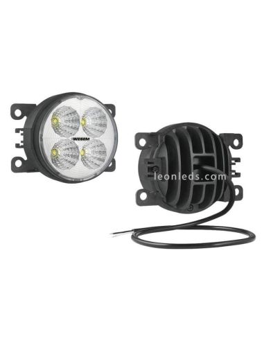 Farol Redondo Ø87 LED Com Suporte 12-24V- Com Cabo- | LeonLeds.com