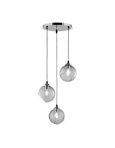 Lampe à suspension contemporaine en cristal Clooney de Trio Lighting | Éclairage LeonLeds