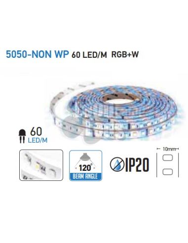 Rouleau de 5m Ruban LED PRO 12V 5050 60LED/M IP20