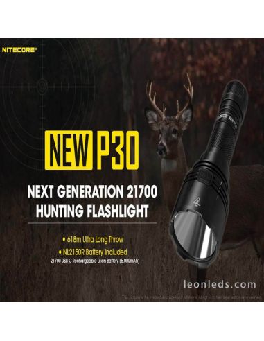 Linterna de mano LED New P30 de Nitecore 1000Lm