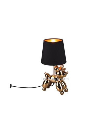 Lampe de Table Or et Noir Bello Trio Lighting | Éclairage LeonLeds