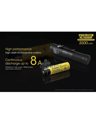 ▷ Batería Nitecore NL1835HP 3500mAh Recargable