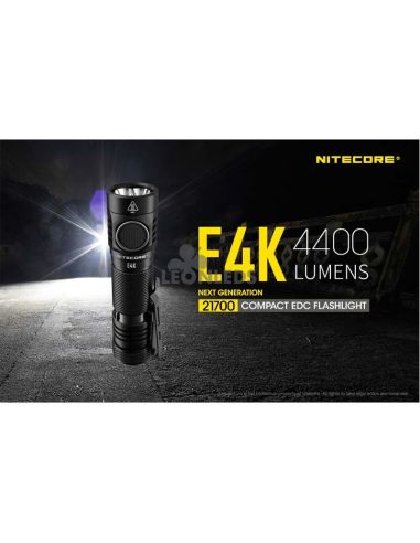 Linterna NITECORE E4K 4400 lúmenes EDC con batería recargable USB-C 5000mAh