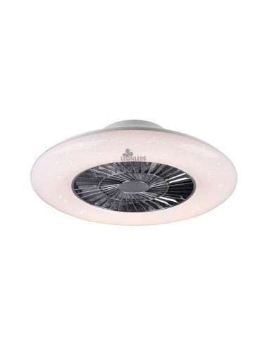 Ventilador de teto LED com controle remoto Visby Trio Lighting | leonleds