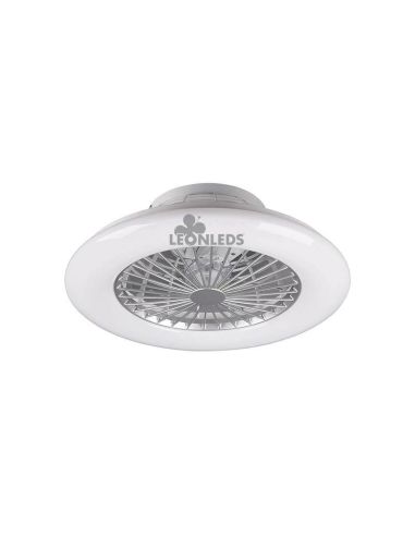 Ventilateur de plafond LED blanc Stralsund R62522187 | Éclairage LeonLeds