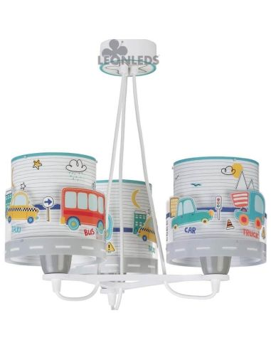 Plafonnier enfant 3 lumières Baby Travel 61687 | Éclairage LeonLeds