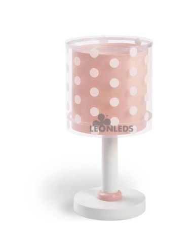 Lampe de table pour enfant Points roses Dalber 41001S | Éclairage LeonLeds
