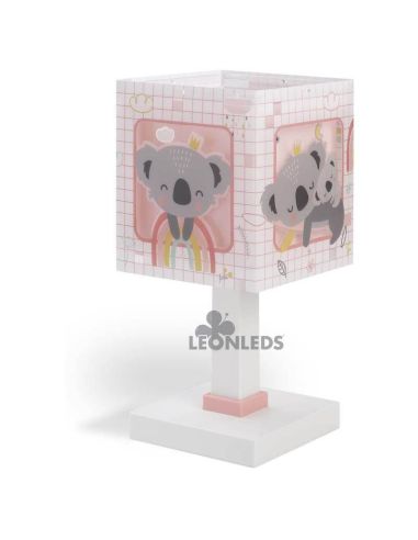 Candeeiro de mesa infantil Koala rosa 63261S Dalber | Leon Iluminação LED