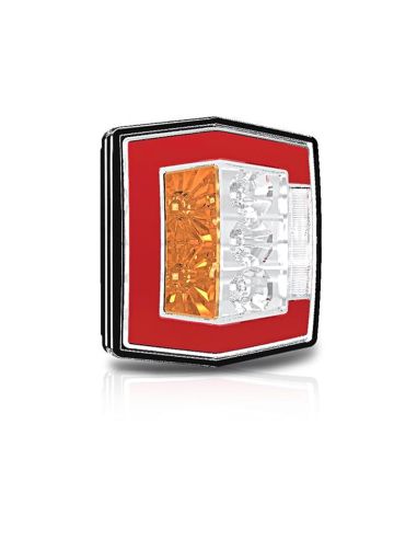 Luz traseira de LED Fristom FT-121 com 4 funções para reboque agrícola com luz de placa | Iluminação LeonLeds