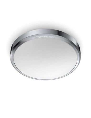 Plafonnier LED chromé Doris IP44 17W 1700Lm Philips | Éclairage LeonLeds