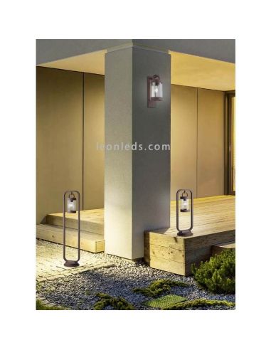 Lampe d'exterieur avec detecteur de mouvement en aluminium noir cuivre IP44  Applique murale pour maison, cour, jardin