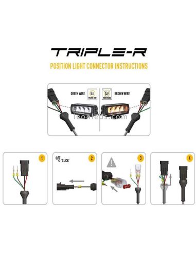 Barra LED con luz de posición Triple R 1000 Gen 2 88W 41Cm Lazer