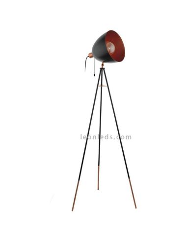 Lámpara de pie LED moderna Chester 1xE27 de Fabrilamp| lámpara de pie retro industrial roja| LeonLeds Iluminación