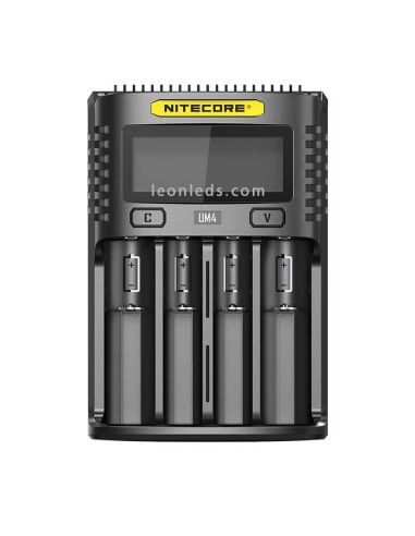 Chargeur pour 4 batteries UM4 avec LCD Nitecore Smart Charger | leonleds