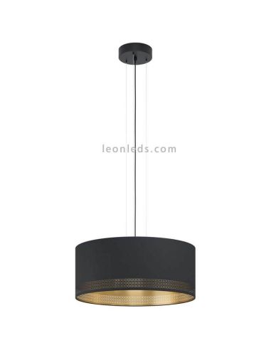 Suspension LED noire Esteperra 53Cm 1XE27 | Plafonnier Vintage de Eglo Iluminación | Éclairage LeonLeds