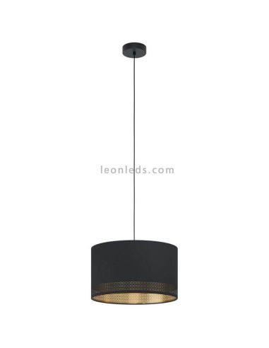 Plafonnier LED noir Esteperra 1x27 | Plafonnier Vintage de Eglo Iluminación | Éclairage LeonLeds