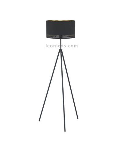 Lampadaire LED noir Esteperra 1xE27| Lampe Vintage de Eglo Iluminación | Éclairage LeonLeds