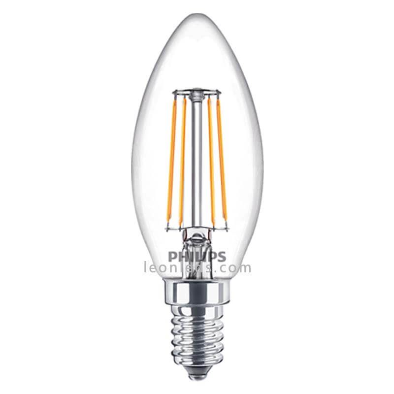 Set de 3 bombillas vela LED regulables E14 F35 mate 3W