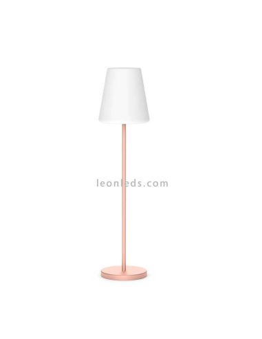 Candeeiro de chão solar exterior LED 180cm Lola Slim | Lâmpada de PVC de bateria rosa | Leon Iluminação LED