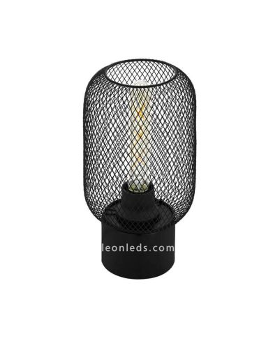 Lampe de table à grille LED Wrington 1 1XE14| Lampe de table industrielle de Eglo Iluminación | Éclairage LeonLeds