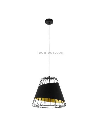 Plafonnier noir et or Austell 36Cm 1XE27 | Plafonnier contemporain de Eglo Iluminación | Éclairage LeonLeds