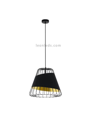 Suspension noire et dorée Austell 43Cm 1XE27 | Plafonnier contemporain de Eglo Iluminación | Éclairage LeonLeds