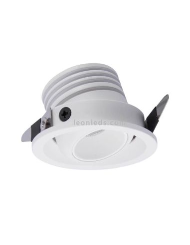 Mini Spot LED Encastrable et Orientable Blanc 3W 210Lm Neptuno 7451 7452 Mantra | leonleds