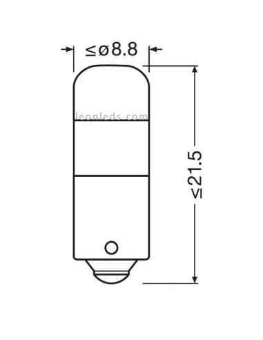  Ámbar 4 bombillas BA9S T4W 21W señal de giro intermitente  lámpara de filamento único : Automotriz