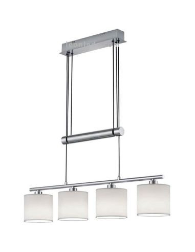 Suspensão com 4 abajures Cromado e Branco Garda 305400401 Trio Lighting | Leon Iluminação LED